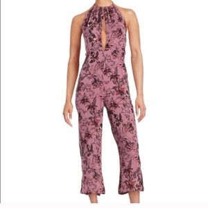 Free People Purple Floral Jumpsuit